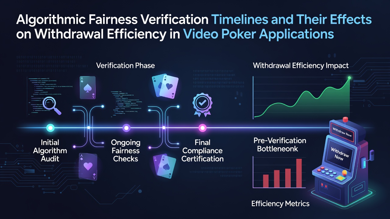 Illustration of algorithmic fairness verification process timelines for video poker RNG systems