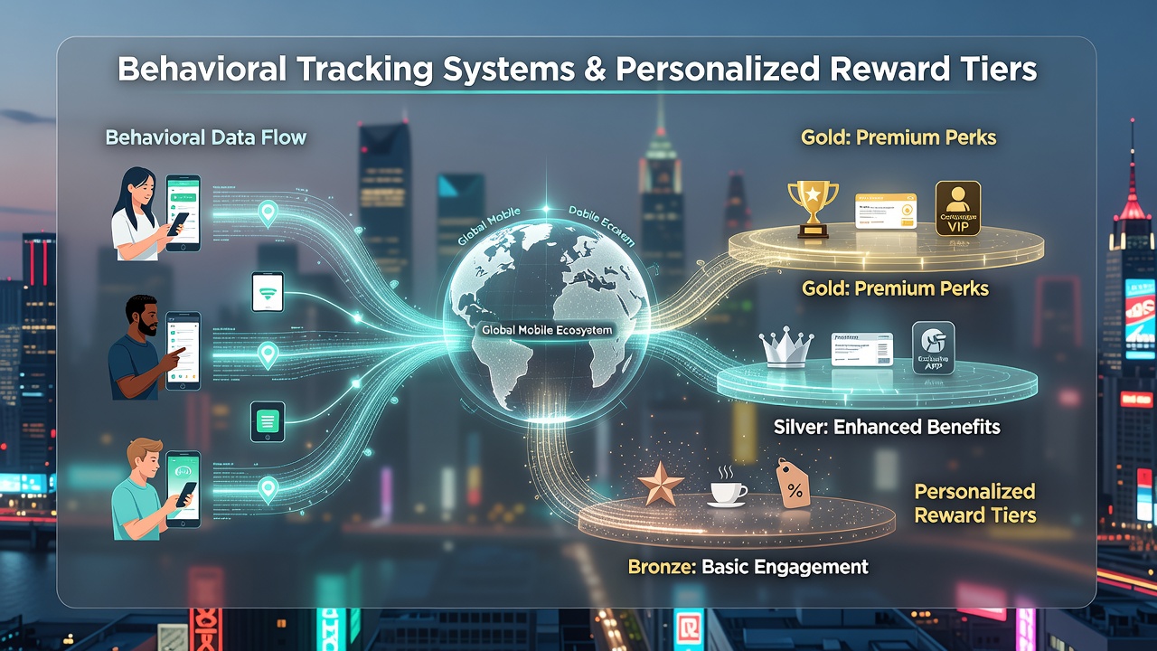 Mobile game interface displaying dynamically adjusted reward tiers based on real-time behavioral analysis