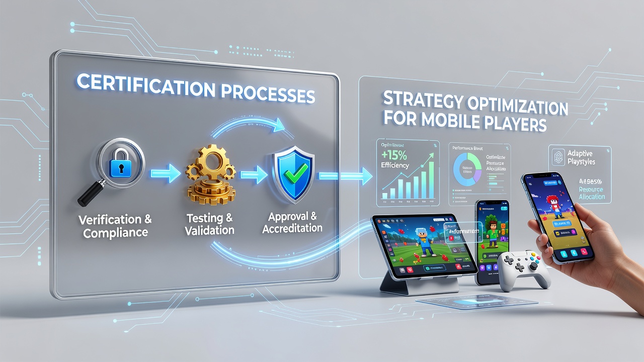 Player analyzing certified game statistics on a smartphone interface during a mobile casino session