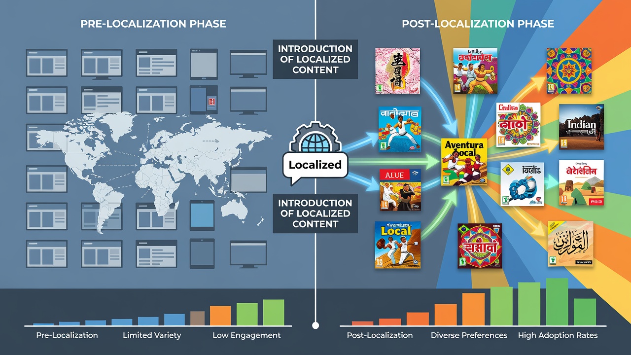 Analytics dashboard showing regional game preference shifts on cross-border casino platforms