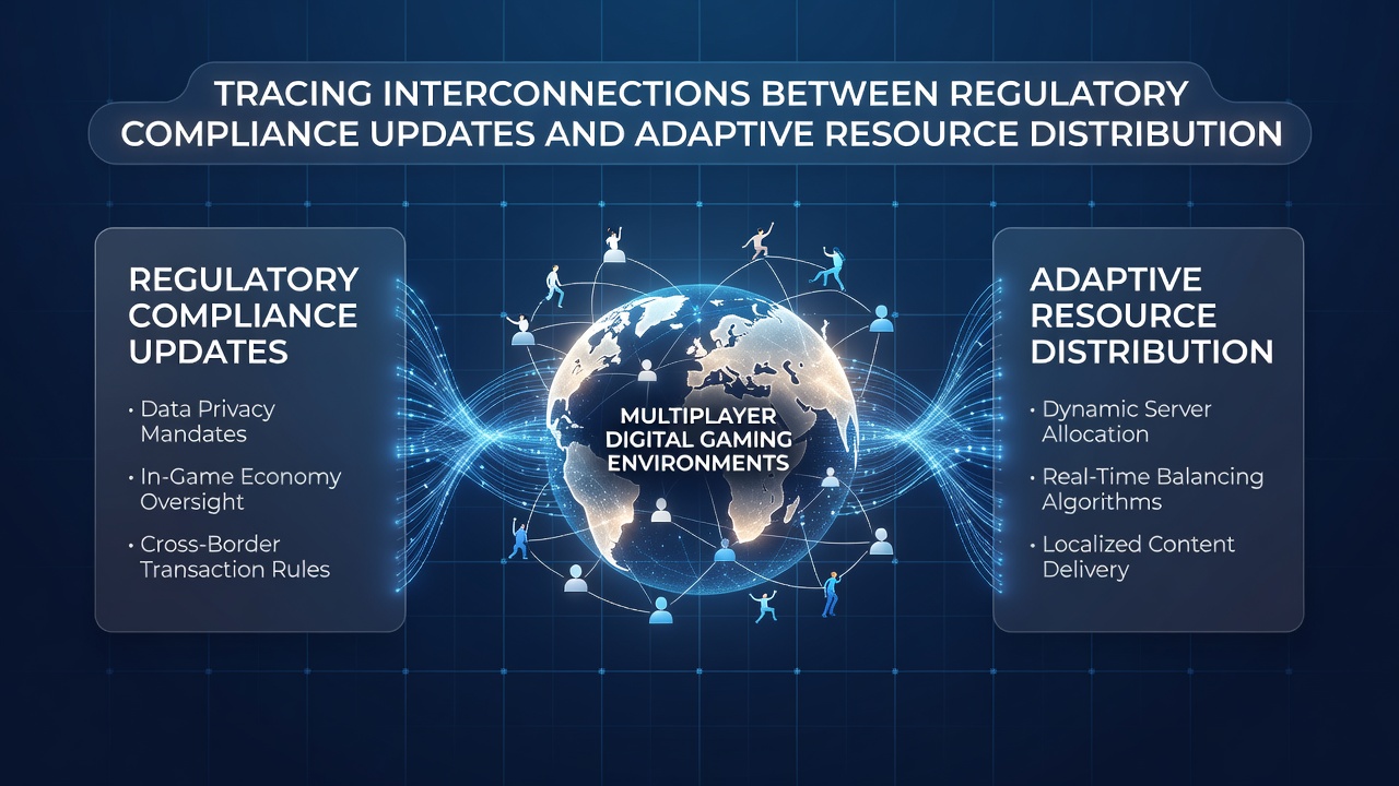 Multiplayer digital gaming servers adjusting resource allocation in real time under regulatory guidelines